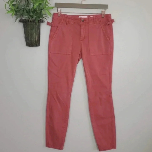 ANTHROPOLOGIE HEI HEI SLIM UTILITY CARGO PANTS RUST 27 - Picture 3 of 12
